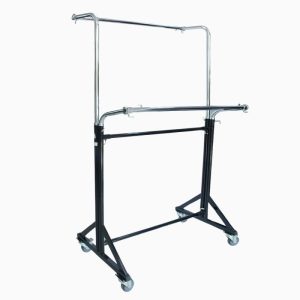 Clothes stand heavy duty with extension on both side  adjustable height till 200cm 
Industrial  Wheels Copy