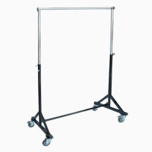 Clothes stand heavy duty with extension on both side  adjustable height till 200cm 
Industrial  Wheels