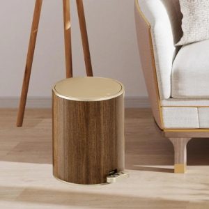 Bathroom Trash Can with Lid Step on Trash Can for Office Laundry Room 12 liter 33*21cm