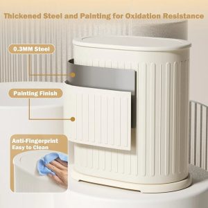 Home Dustbin Dustbin For Bathroom kitchen | 29 cm 6 liter 16*26*33cm Automatic Smart Sensor Dustbin For Bedroom | Steel Dustbin With Lid | Dustbin For Office