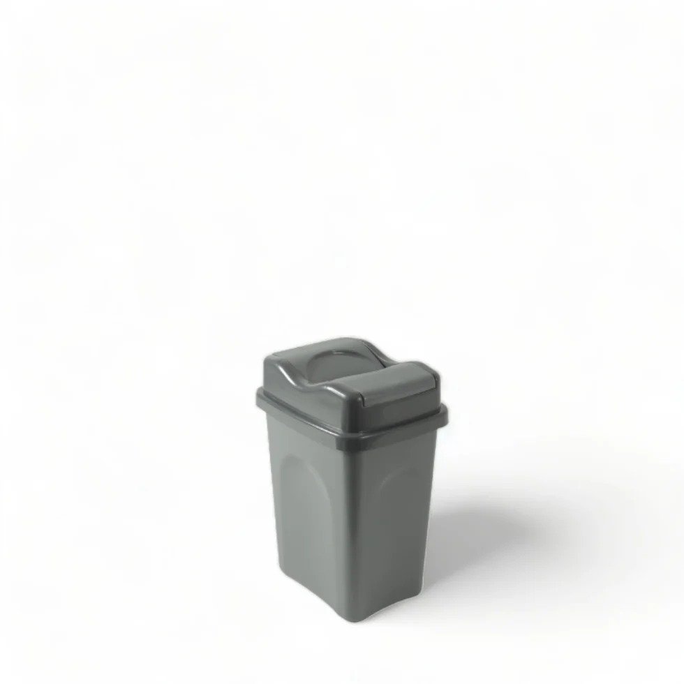 trash bin gamma with dual swing lid