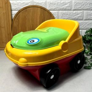 Children's musical pot Yellow-Green Irak Plastik CM-140 "Baby car"