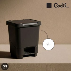 Codil. trash bin plastic 9 liter foot pedal