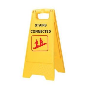 Stair connected Safety Signs Board & Floor Stand 30*60cm