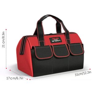 DELIXI ELECTRIC Tool Bag,Multifunctional Waterproof Storage Tool Bag,Suitable for Electricians,Plumber,Car Mechanics,Home