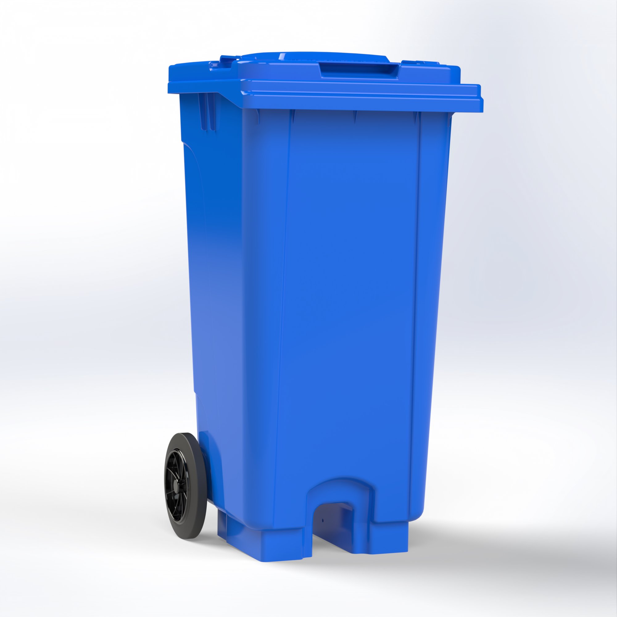 Wheelie Bin Without Pedal 120/210L,Wheeled Trash, Heavy Duty, With Cover, Outdoor Use, Perfect for Sorting and Recycling color black