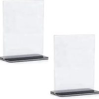 Acrylic Sign Holder, Desktop Display Stand, Banner Holder, Business Card Holder, A4 Menu Holder, Office Sign Holder and