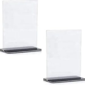 Acrylic Sign Holder, Desktop Display Stand, Banner Holder, Business Card Holder, A4 Menu Holder, Office Sign Holder and