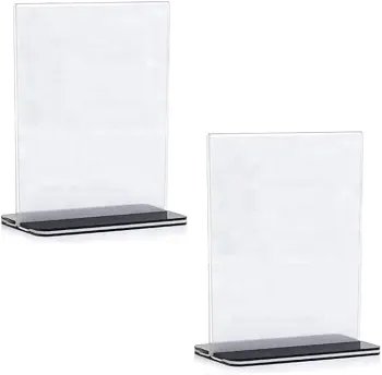 Acrylic Sign Holder, Desktop Display Stand, Banner Holder, Business Card Holder, A4 Menu Holder, Office Sign Holder and