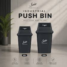 Large Capacity Trash Can Garbage Bin with Lid| Outdoor| Kitchen| Office| Sturdy Duty Grey 100L | Home & Garden | Furniture | Sofas
