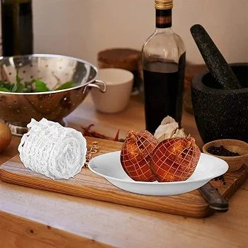 Rolls Meat Roll Net Roasting Net Meat Net Roll-Up Roasting Net Elastic Ham Net White Cooking Accessories for Hanging Cooking and Grilling Ham rosto 5m