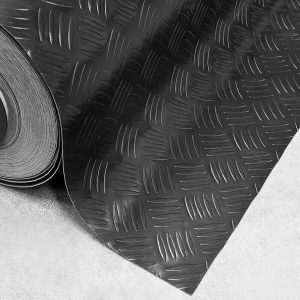 Rubber Rug Runner Floor Cover Toothed Sheet Metal Doormat Non-Slip Insulating  roll Width 2m sold by 1Meter length