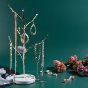 stand for necklaces, earrings and accessories (tree-shaped with white