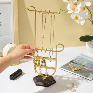Jewelry Storage Jewelry Storage Dressing Table Hanging Earrings Jewelry Rack Creative Necklace Bracelet Shelf Counter Jewelry Rack Jewelry Display Stand