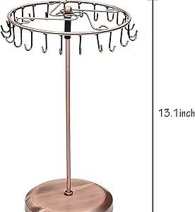 Multifunctional Jewelry Rack Jewelry Hanger Jewelry Organizers Jewelry Display Rack Watch Display Tower Jewelry Stands Necklace Earring Display Stand Accessory Rack Delicate Wooden
