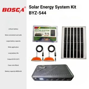 Portable Solar Power System Kit with LED Outdoor Lighting, 4800mAh Lithium Battery, Solar Panel, and Emergency Lighting Features 4800ah
