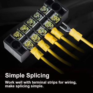Insulated Fork Spade Wire Connectors 15pcs