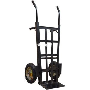 Double Wheel Trolley Metal Construction Site Pulling Trolley with Platform for Warehouse 56*15cm