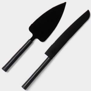 cake catering set black 2pcs