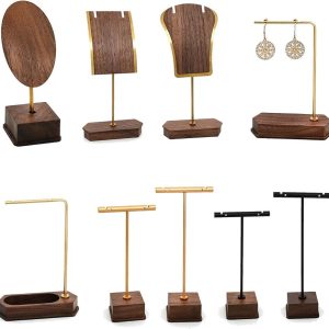 Wooden T-Shaped Jewelry Organizer, T-Shaped Earring Display Stand, Jewelry Earring Display Stand for Photography,