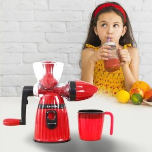 2 IN 1 MANUAL FRUITS VEGETABLES CARROT APPLES PEARS GRAPES JUICER & ICE CREAM MAKER