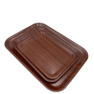 Rectangular Plastic Wooden Design Tray serving