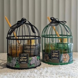 Nature Sauvage Home Fragrance Set – Scented Candle in Decorative Glass, Reed Diffuser, and Decorative Accent – Modern Aromatherapy Gift for Home, Bedroom & Office Décor