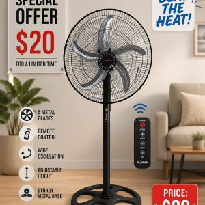 Special Deal fan 5 blade metal  with remote