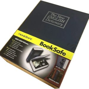 lifestyle Hidden Secret Book Safe Storage Box Cash and Jewellery Locker with 2 Keys for Home & Office Black - Extra Large (265 x 200