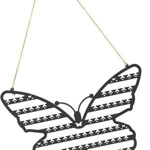 Butterfly Necklace Wall Holder Jewelry Organizers with Hole Hook for Necklaces Rings Bracelets Decoration Daily Use Metal