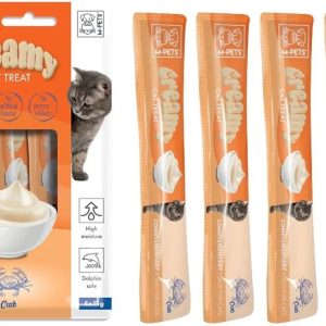 -Pits Creamy Cat Treats  High in protein, helps maintain muscle health and is rich in Omega 3 - Pack of 4 (15g x 4 sticks)  60g