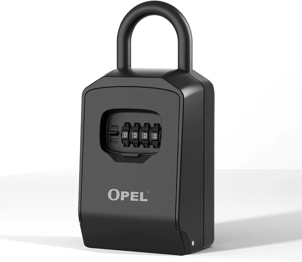 Opel Key Lock Box with Code for Hiden Keys,Wall Mounted or Hanging,Lock Box for House Keys,College Dorm,Realtor,Garage (Black with - Image 6
