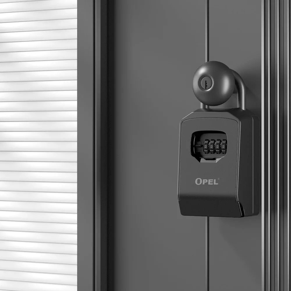 Opel Key Lock Box with Code for Hiden Keys,Wall Mounted or Hanging,Lock Box for House Keys,College Dorm,Realtor,Garage (Black with - Image 7