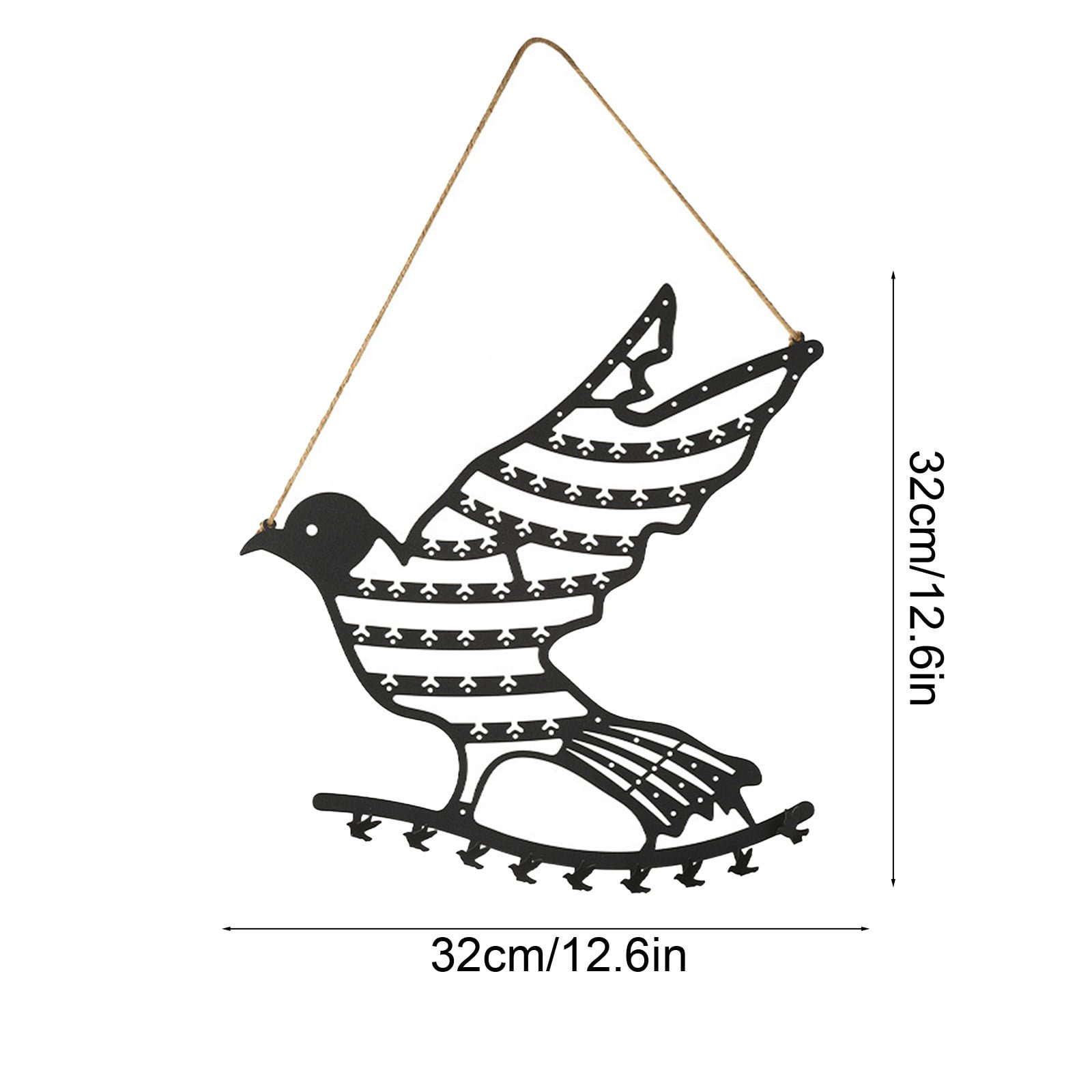 Sentmoon Floating Shelves for Wall Bird Shaped Wall Mounted Jewelry Organizer Decorative Metal Jewelry Display Rack for Bedroom Vanity Organizer with Easily Hanging for Fashion Lovers - Image 4