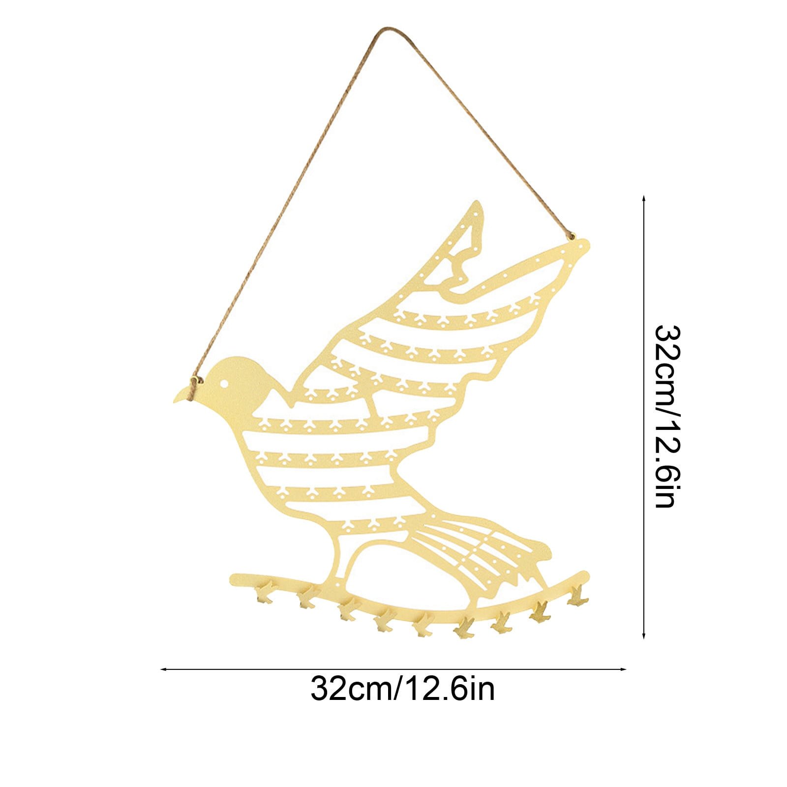 Sentmoon Floating Shelves for Wall Bird Shaped Wall Mounted Jewelry Organizer Decorative Metal Jewelry Display Rack for Bedroom Vanity Organizer with Easily Hanging for Fashion Lovers - Image 3