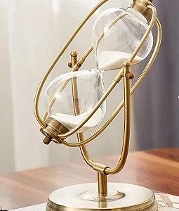 Hourglass, sand clock, glass hourglass, sand timer, sand timer, suitable for home, office, coffee table, shop, bookshelf, kitchen, learning, work 32cm