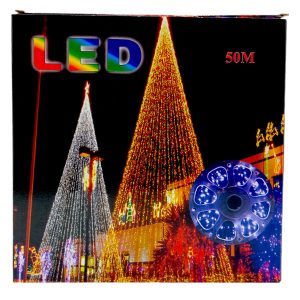 LED colored lights with cable on a reel, 50 meters Christmas