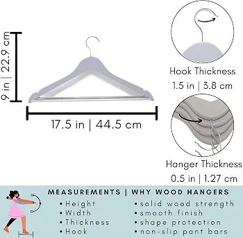 plastic clothes hanger 44cm 3pcs - Image 2