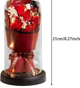Ochine Preserved Flower Bouquet for Her, Forever Preserved Rose Gifts, Wife, Girlfriend, Mom, Forever Flower Bouquet