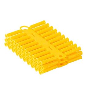 Talon Plastic Fixing Wall Plugs Yellow 8x30mm 105Pack suitable for scre 4wmm