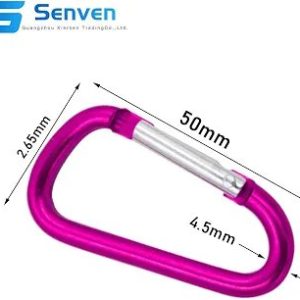 5 cm Aluminum Carabiner Set (D-Shape), Mini Keychain Carabiner, Spring Hook and Carabiner Clip (Not For Climbing!) 2pcs