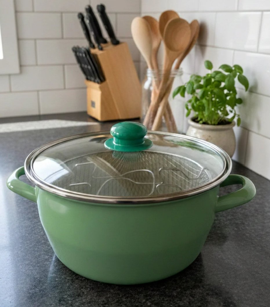 cast iron potatoes fries pot. with basket 24cm