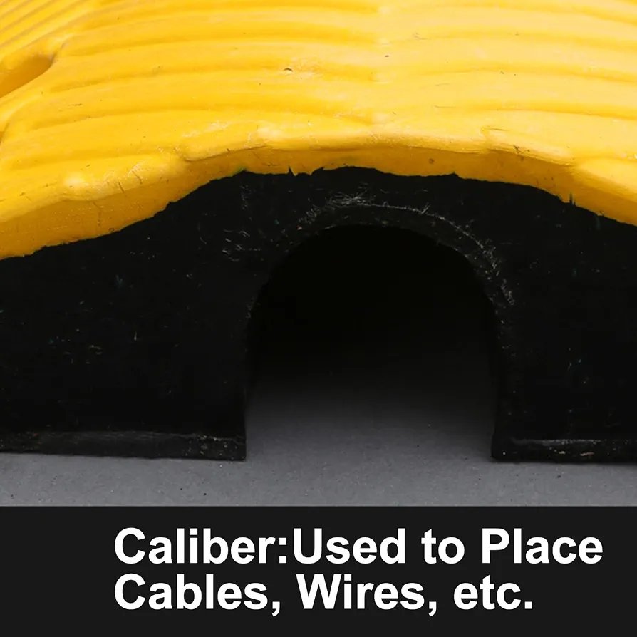 Rubber Cable Cover, Cable Guard Ramp, Rubber Cable, Rubber Cable for Traffic Speed Bumps 100*30cm - Image 4