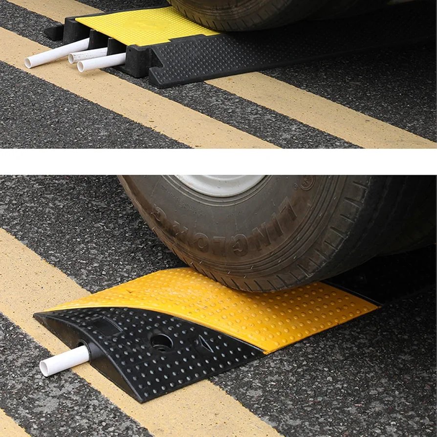 Rubber Cable Cover, Cable Guard Ramp, Rubber Cable, Rubber Cable for Traffic Speed Bumps 100*30cm - Image 5