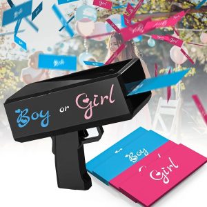 Gender Reveal Shooting Gun with Pink and Blue Prop, Handheld Fake Spray Gun for Gender Reveal Parties by Pop Party

Gender Identification of Boys and Girls,Handheld Spray Gun for Party