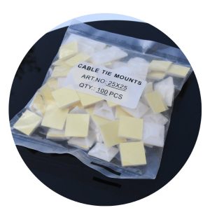 3M Glue Self Adhesive Cable Zip Tie Mount 25*25MM Cable Clips Holders Cable Management Clips Tie Mounts100 pcs