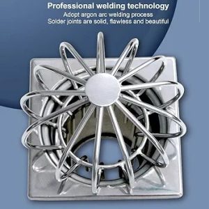 Outdoor Stainless Steel Roof Drain, Anti Blocking Round Gutter Line Cap and Floor Net, Roof Dome Drain for Balcony Terrace 10cm