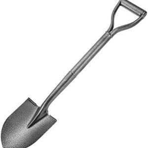 Durable All Metal Shovel with D-Handle | Heavy Duty, Rust-Resistant Spade Shovels for Digging, Gardening, Camping 75cm