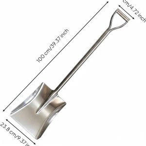 Rust-Proof Stainless Steel Shovel Food Grade All-Steel Digging Shovel Single-Piece Construction Heavy Duty Garden Spade Wear-Resistant for Farming, 80*18CM, Square Shovels| Garden Tools &