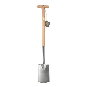 Stainless Steel Digging Spade with Ergonomic Y-Handle, Heavy-Duty Garden Square Flat Spade for Digging, Cutting, Planting and Turning soil 110cm